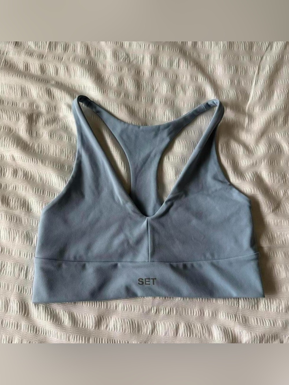 SET Active Dusty Blue Racerback Sports Bra